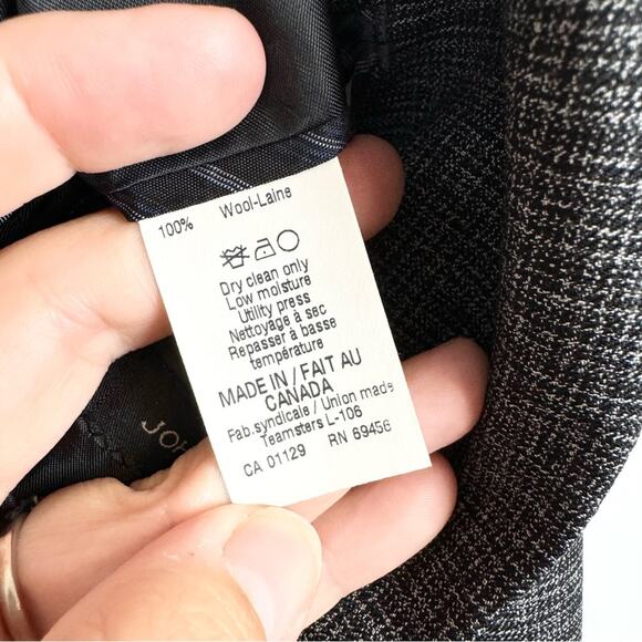 John Varvatos Men's Wool Sport Coat Blazer Office Jacket Grey Pattern Size 36R - Picture 9 of 11